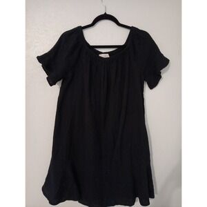Ann Tayor Loft Ruffled Women's Black Ruffled Sleeve  ‎ Dress Sz. S